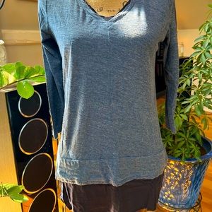 Two-toned Blue Tunic Top